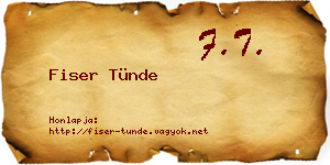 Fiser Tünde névjegykártya