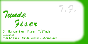 tunde fiser business card
